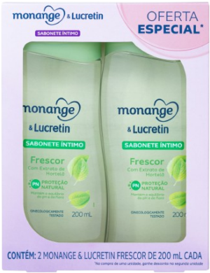 Kit Sabonete Íntimo Monange & Lucretin Frescor