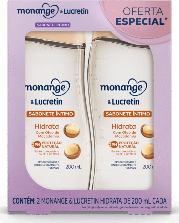 Kit Sabonete Íntimo Monange & Lucretin Hidrata