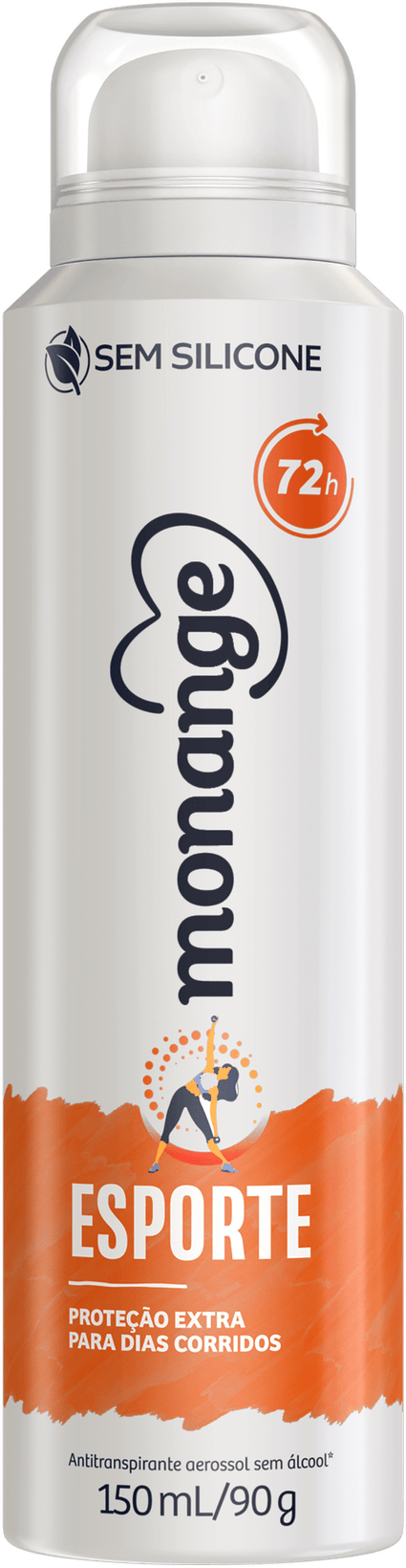 Desodorante Aerossol Antitranspirante Monange Esporte Feminino 150Ml
