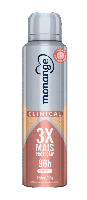 Desodorante Monange Clinical Conforto Aerossol Antitranspirante Feminino 150 mL/90 g
