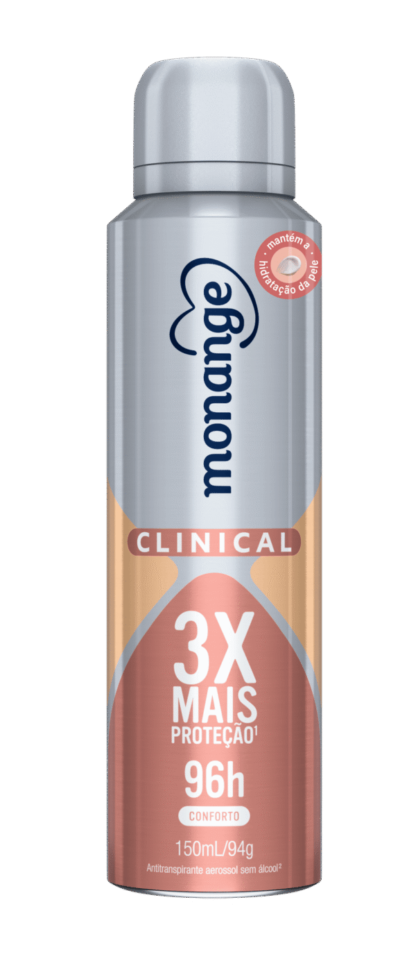 Desodorante Monange Clinical Conforto Aerossol Antitranspirante Feminino 150 mL/90 g