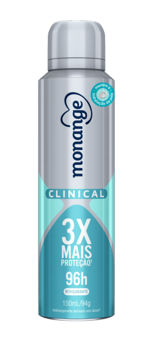 Desodorante Monange Clinical Revigorante Aerossol Antitranspirante Feminino 150 mL/90 g