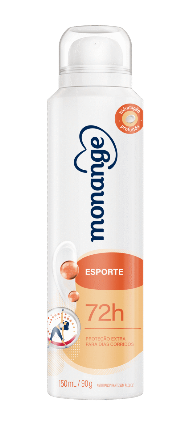 Desodorante Esporte Aerossol Antitranspirante Monange Feminino 150 mL/90 g