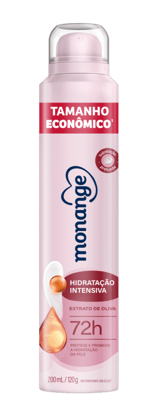 Desodorante Hidratação Intensiva Aerossol Antitranspirante Monange Feminino 200 mL/120 g