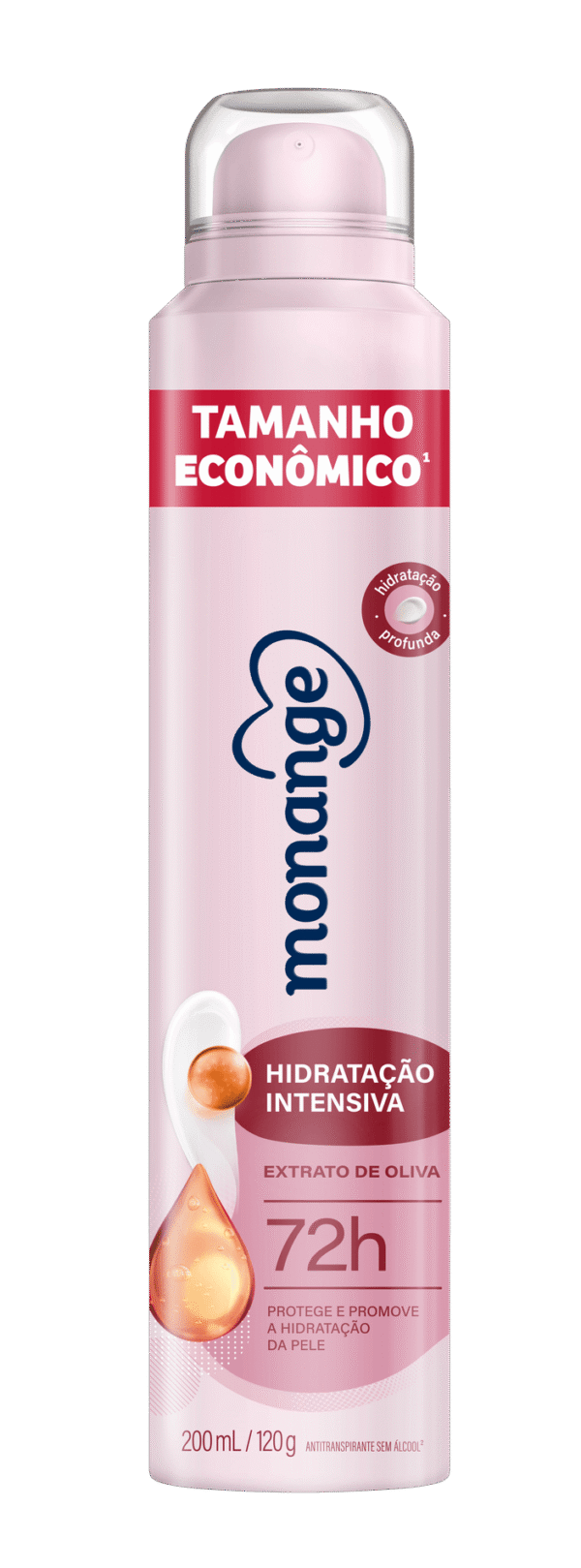 Desodorante Hidratação Intensiva Aerossol Antitranspirante Monange Feminino 200 mL/120 g