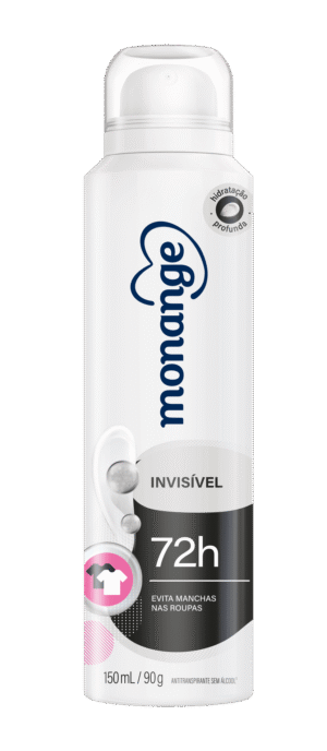 Desodorante Invisível Aerossol Antitranspirante Monange Feminino 150 mL/90 g