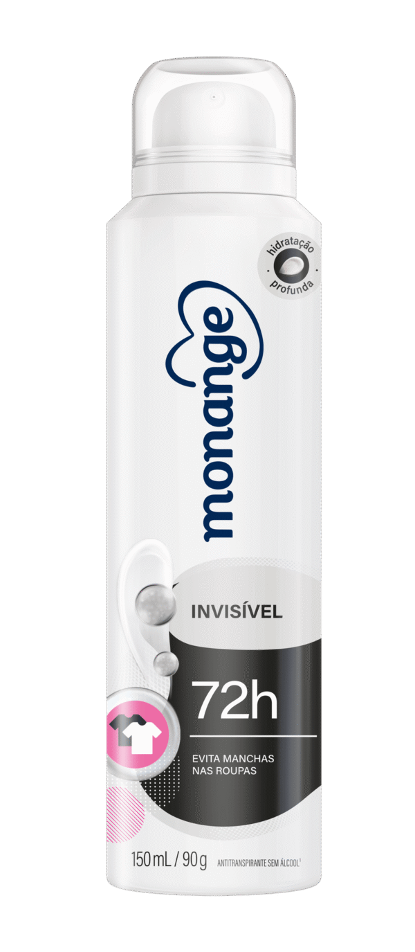 Desodorante Invisível Aerossol Antitranspirante Monange Feminino 150 mL/90 g