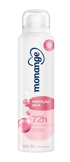 Desodorante Proteção Seca Aerossol Antitranspirante Monange Feminino 150 mL/90 g