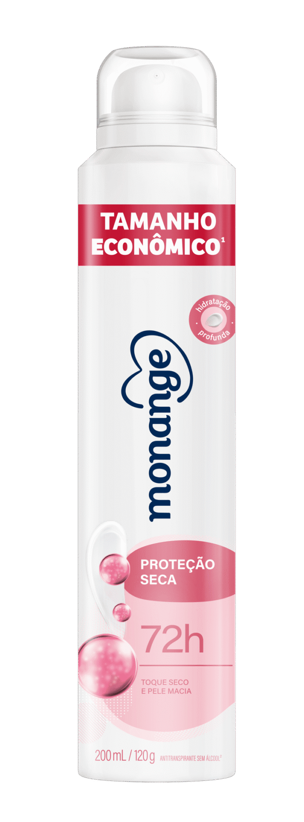Desodorante Proteção Seca Aerossol Antitranspirante Monange Feminino 200 mL/120 g