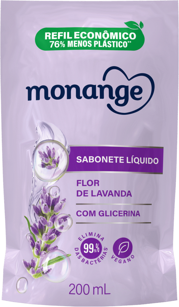 Sabonete Líquido Monange Flor De Lavanda Refil 200Ml