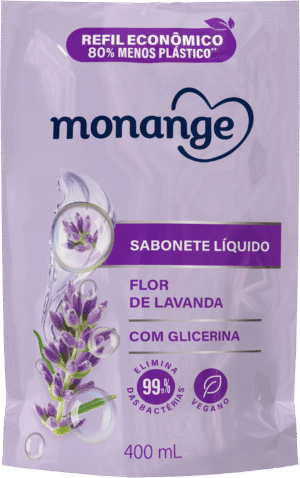 Sabonete Líquido Monange Flor De Lavanda Refil 400Ml