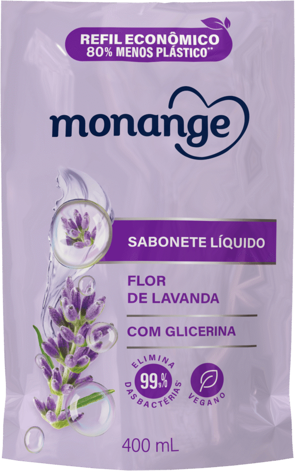 Sabonete Líquido Monange Flor De Lavanda Refil 400Ml