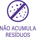 Não acumula resíduos