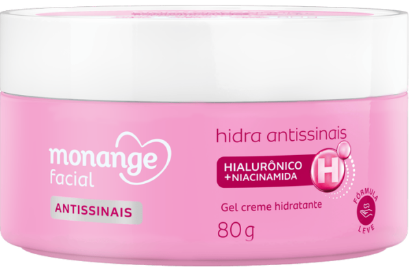 Hidratante Monange Facial Hidra Antissinais com Ácido Hialurônico e Niacinamida 80g