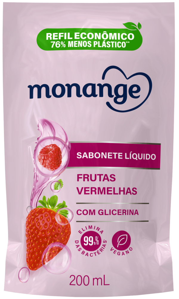 Sabonete Líquido Monange Frutas Vermelhas Refil 200ml